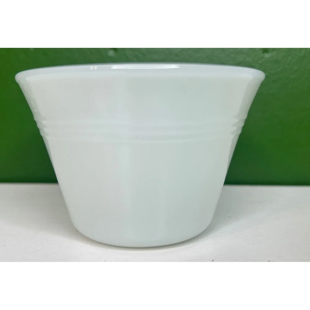 Vintage Pyrex Blue Onion Milk Glass Custard Cup Ramekin White 6oz 462 Bowl USA